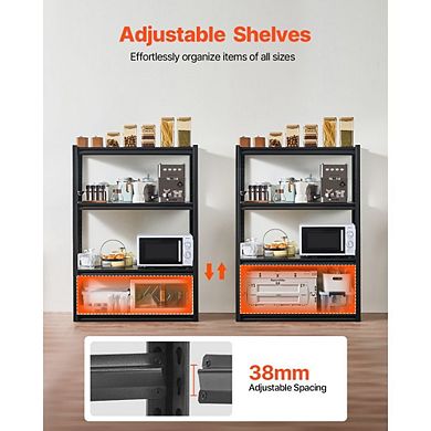 Heavy-Duty Steel Storage Rack with Adjustable Shelves for Garage or Workshop