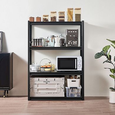 Heavy-Duty Steel Storage Rack with Adjustable Shelves for Garage or Workshop