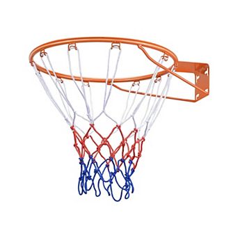 18" Basketball Rim with Nylon Net for Practice, Drills, and Recreational Play