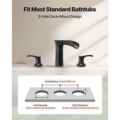 Roman Tub Faucet with Dual Handles and Handheld Shower - Bronze