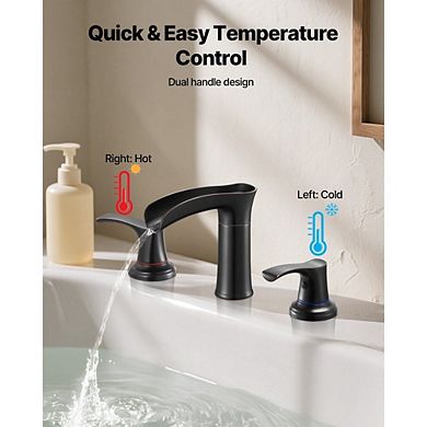 Roman Tub Faucet with Dual Handles and Handheld Shower - Bronze
