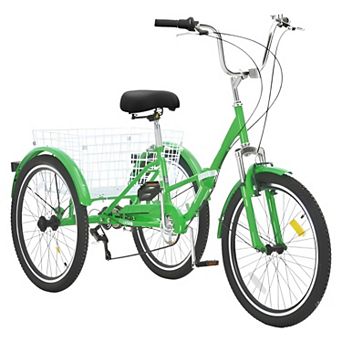 7-Speed Adult Trike with Mudguards and Foldable Design for Easy Transport