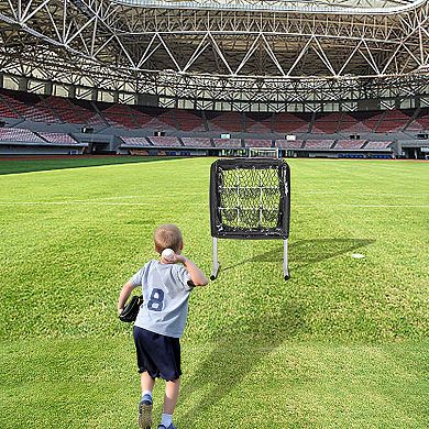 Portable Baseball Softball Rebound Net with Steel Base and Foam Wrapping