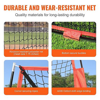 Baseball Softball Practice Net Kit with Tee Stand and Square Target Frames