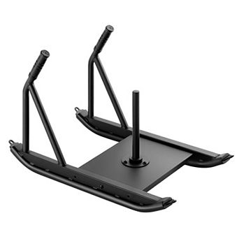 Weight Sled for Strength Training with Handle, Fits 1/2 in Plates, Steel Fitness Sled