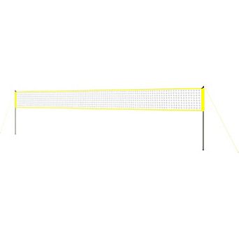 Outdoor Volleyball Set with Net, PU Ball, Pump, and Steel Support Poles