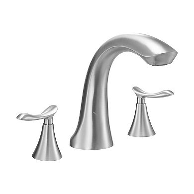 Tub Faucet with Leak-Resistant Valve and Smooth Temperature Control - Silver