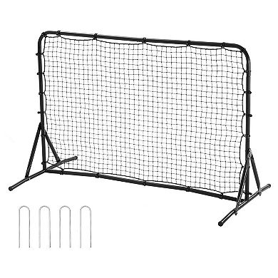 6 x 4 FT Portable Soccer Rebounder Net with Iron Frame and Carry Bag