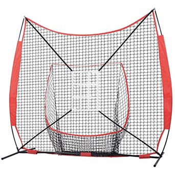 7x7 Portable Baseball Softball Training System with Net, Targets and Carry Bag