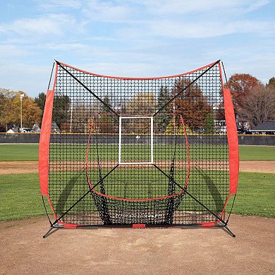7x7 Portable Baseball Softball Training System with Net, Targets and Carry Bag