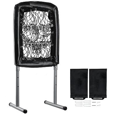 High-Impact Baseball Pitching Net with Adjustable Heights and Steel Base