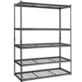 Garage and Workshop Steel Shelving Unit with Split Design and Rubber Foot Pads