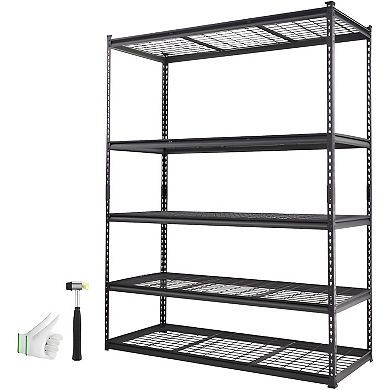 Garage and Workshop Steel Shelving Unit with Split Design and Rubber Foot Pads