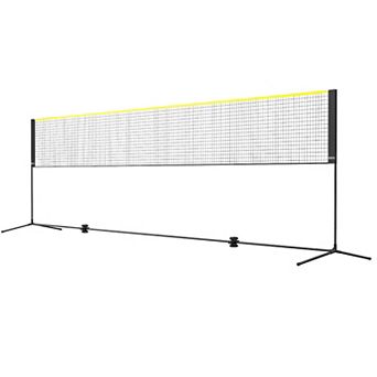 20 ft Outdoor Badminton Set with Adjustable Net, Rackets and Shuttlecocks