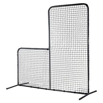 Baseball Softball L-Screen Net 7×7 ft with Steel Frame and Carry Bag