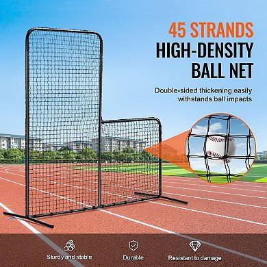 Baseball Softball L-Screen Net 7×7 ft with Steel Frame and Carry Bag