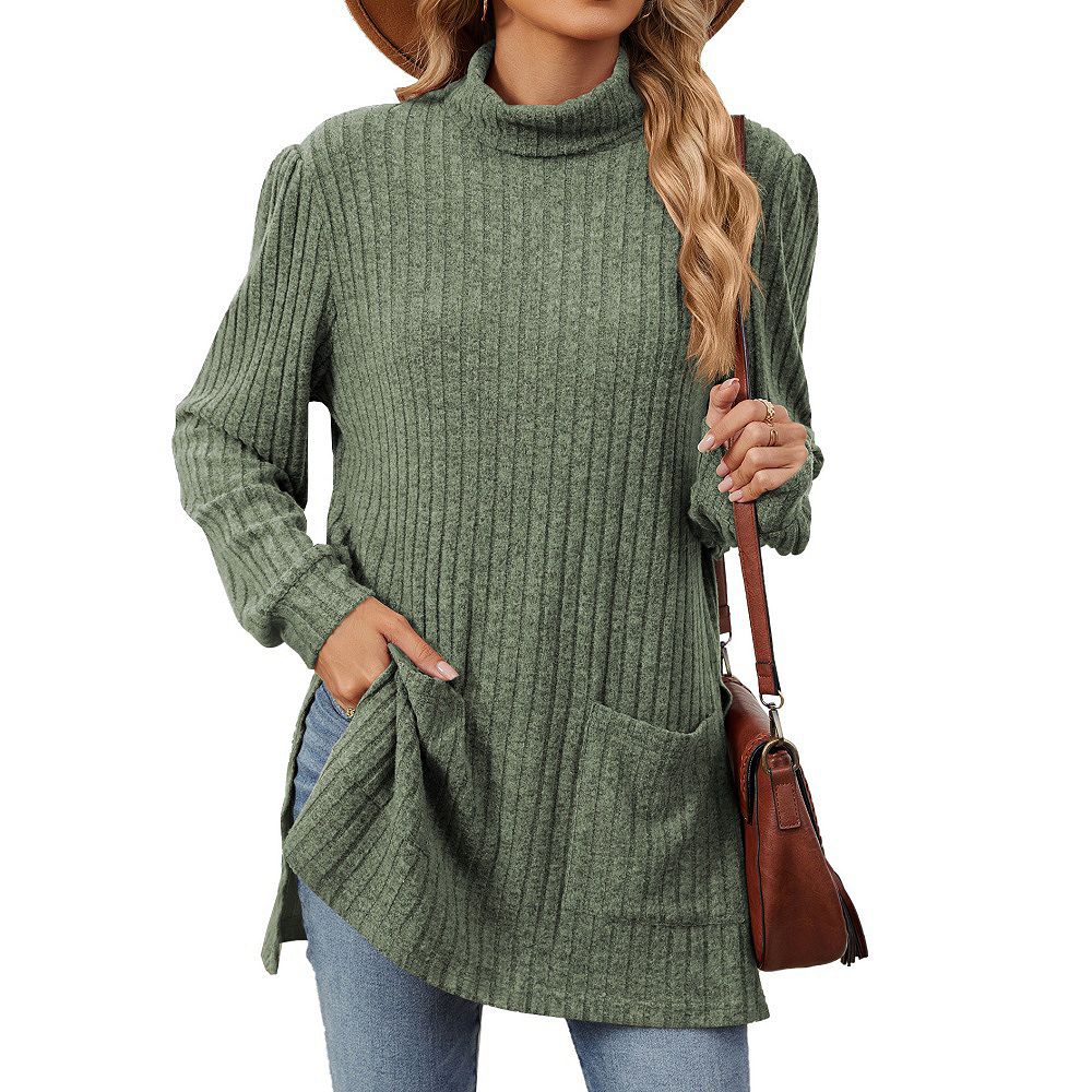Womens Tunic Tops Turtleneck Long Sleeve Shirts Oversized Fall Blouse ...