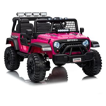 24V 2-Seater Kids Electric Truck with Parent Remote Control, 100Min Ride-on Car