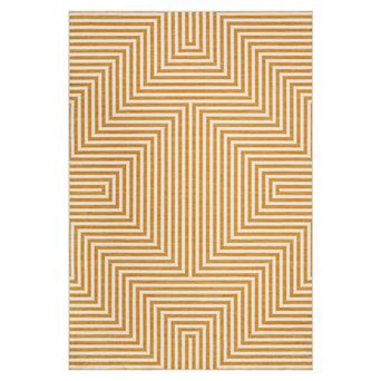 Modern Geometric Area Rug for living Room Low Pile Machine Washable Carpet for Dining Room Kitchen