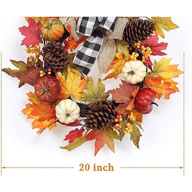20" Fall Wreath for Front Door
