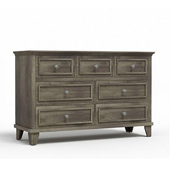 IDEALHOUSE 7-Drawer Wide Dresser TV Stand