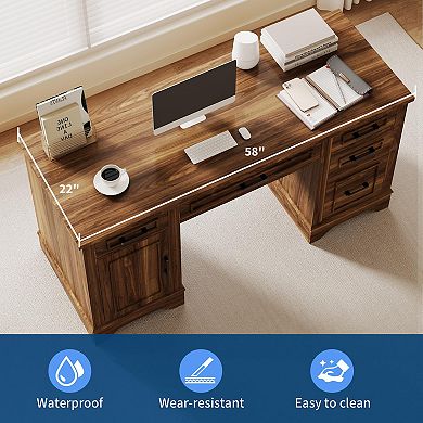 IDEALHOUSE 58" Executive Office Desk