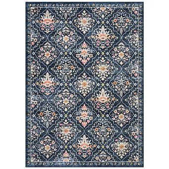Modern Elegant Floral Durable Stain Resistant Washable Waterproof Perfect Area Rug for Living Room
