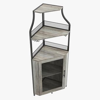 IDEALHOUSE Corner Bar & Wine Cabinet
