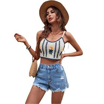 Womens Blue Ripped Denim Jean Shorts Frayed Denim Shorts for Summer