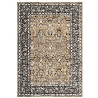 Persian Boho Vintage Washable Large Area Rug Foldable Low Pile Rug Non-Shedding Pet Child Friendly