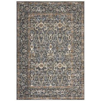 Persian Boho Vintage Washable Large Area Rug Foldable Low Pile Rug Non-Shedding Pet Child Friendly