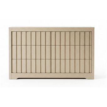 IDEALHOUSE Fluted Modern 6-Drawer Dresser