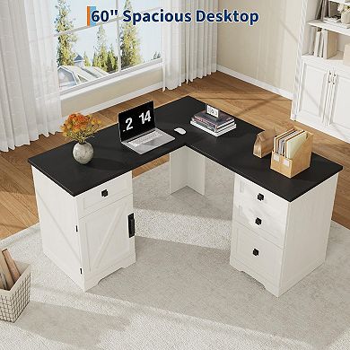 IDEALHOUSE L-Shaped Executive Desk