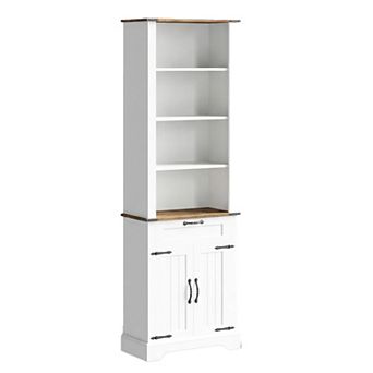 IDEALHOUSE Tall Bookcase with Drawer & Cabinet