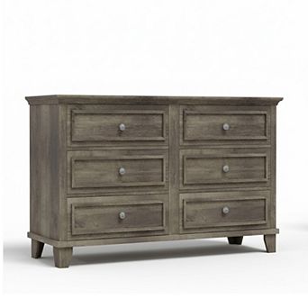 IDEALHOUSE 6-Drawer Wide Dresser TV Stand