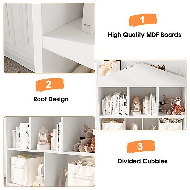 IDEALHOUSE Kids 5-Cubby Bookshelf