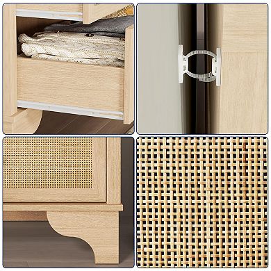 IDEALHOUSE Rattan 7-Drawer Dresser