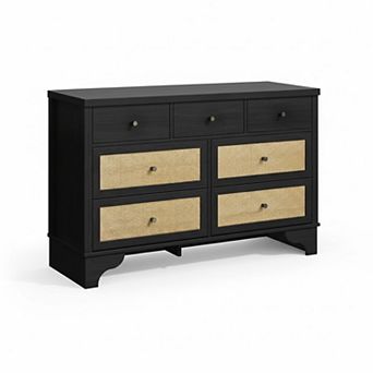 IDEALHOUSE Rattan 7-Drawer Dresser