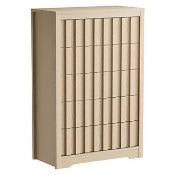 IDEALHOUSE 5-Drawer Fluted Dresser