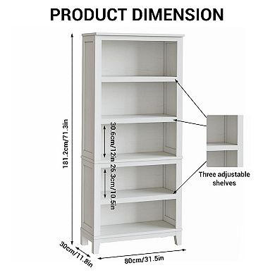 IDEALHOUSE 71" Farmhouse Bookcase