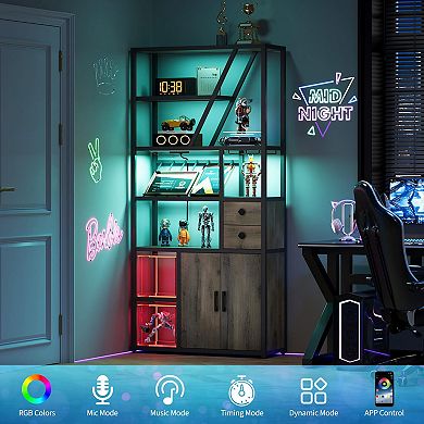 IDEALHOUSE LED Wine Bar Cabinet