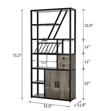 IDEALHOUSE LED Wine Bar Cabinet