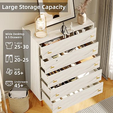 IDEALHOUSE Vintage 5-Drawer Dresser