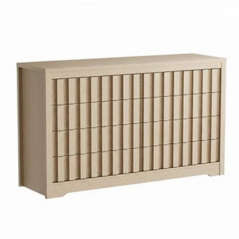 IDEALHOUSE Modern Fluted 8-Drawer Dresser