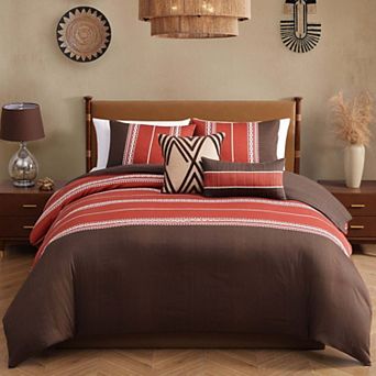 Bebejan Terra Spice 100 % Cotton Sateen 5 pc Reversible King Comforter Set