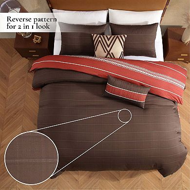 Bebejan Terra Spice 100 % Cotton Sateen 5 Piece Reversible King Comforter Set