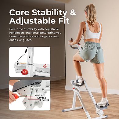 Sunny Health & Fitness Foldable Smart Cardio Step Climber
