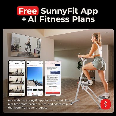 Sunny Health & Fitness Foldable Smart Cardio Step Climber