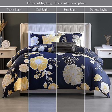 Bebejan Sunglow 100% Cotton Sateen 5 Piece Reversible Queen Comforter Set