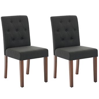 Dining Chairs Set of 2, Modern Button Tufted Kitchen Chairs with High Back